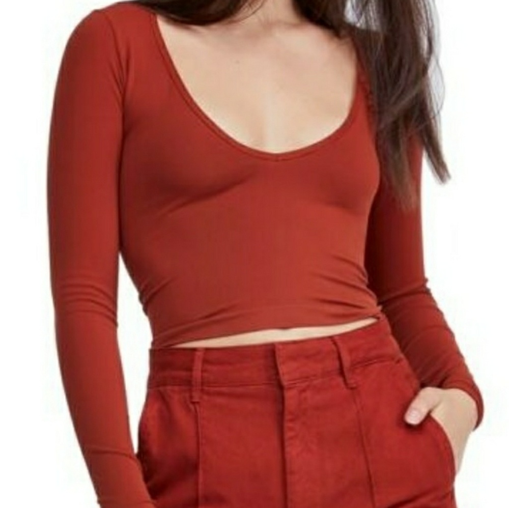 Urban Outfitters long sleeve jersey tee Bronze
